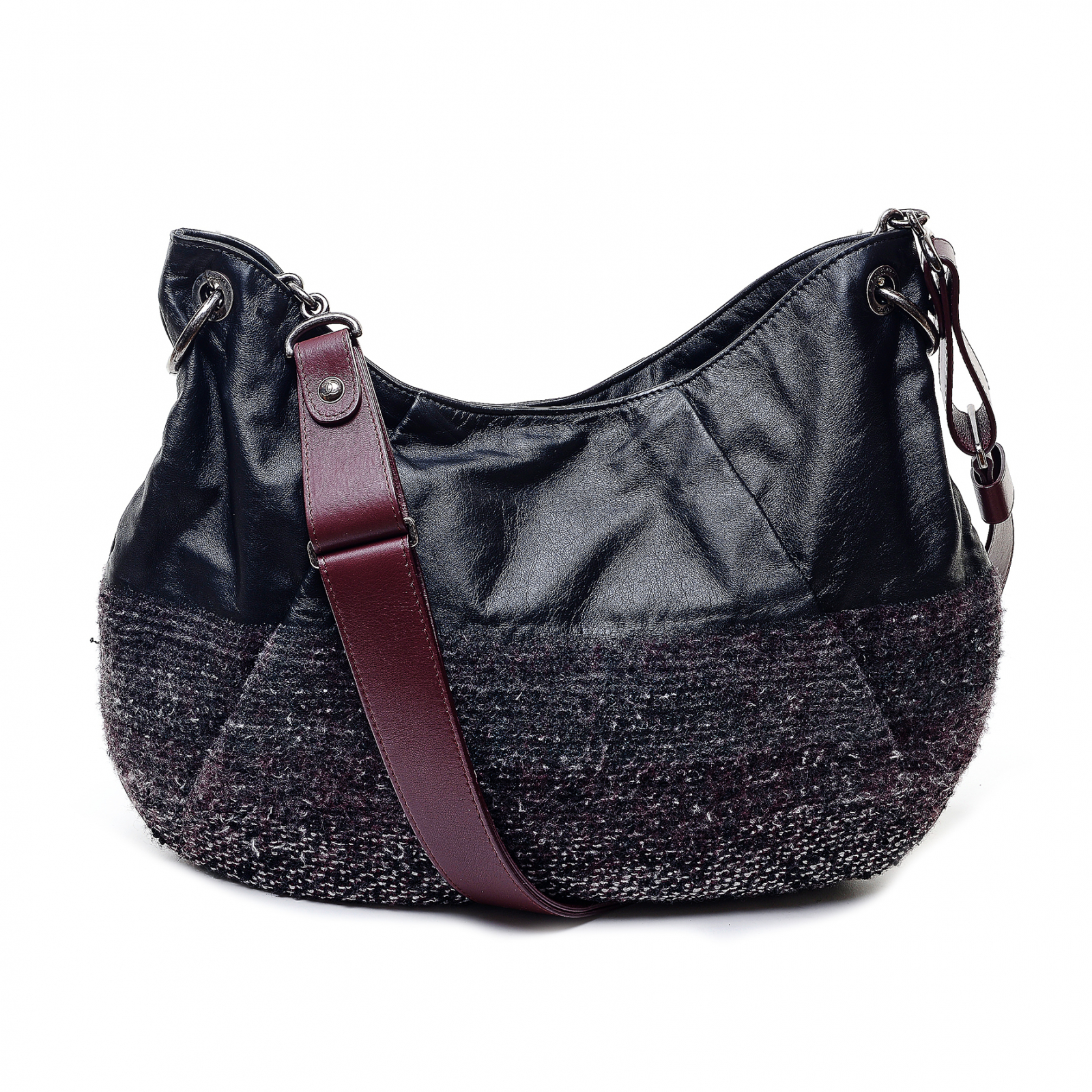 CHANEL TWEED HOBO MESSENGER