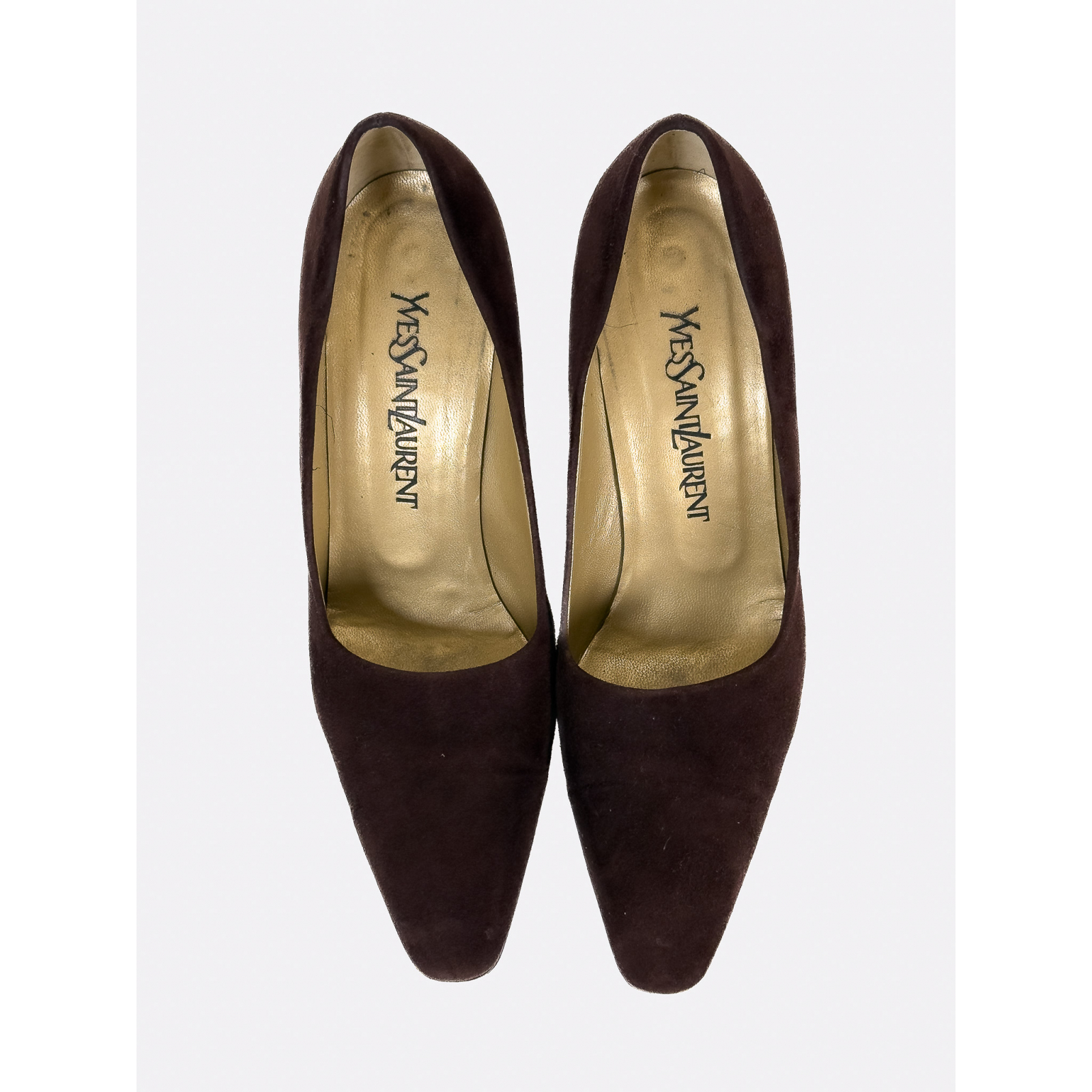Zamszowe buty na obcasie Yves Saint Laurent
