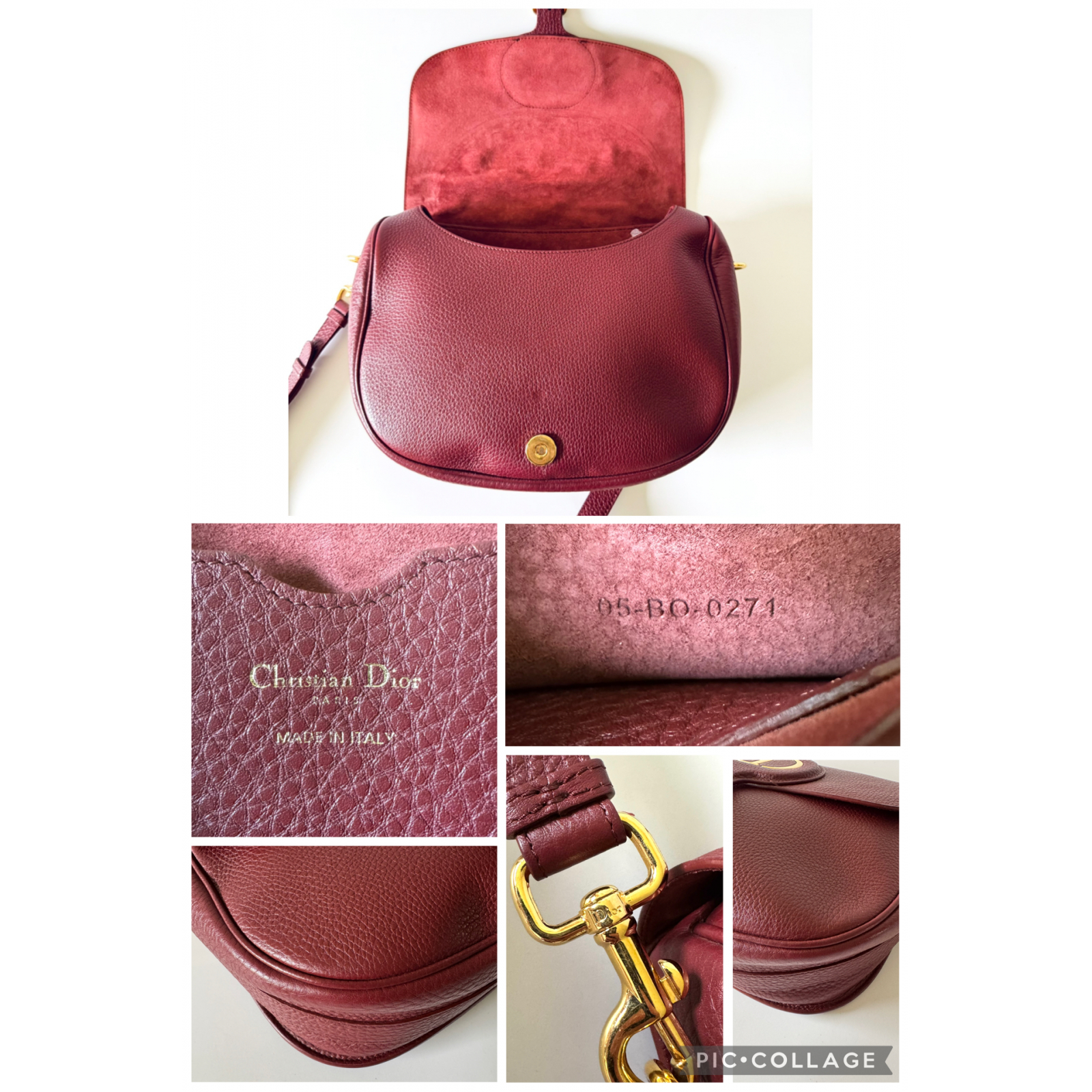 DIOR Bobby Large Leather Hobo Bag - torebka
