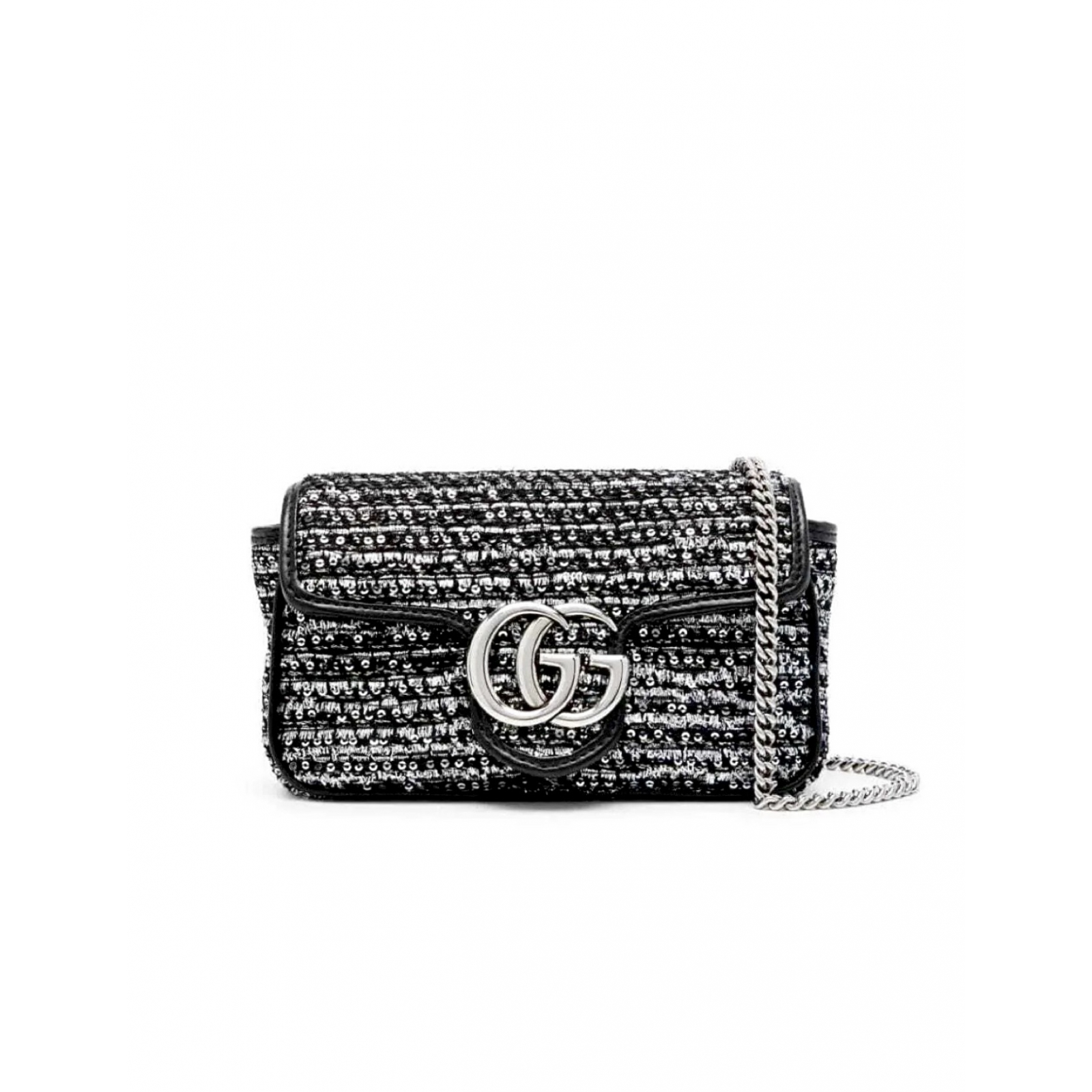 GUCCI GG Marmont Embroidered Super Mini Shoulder Bag - torebka