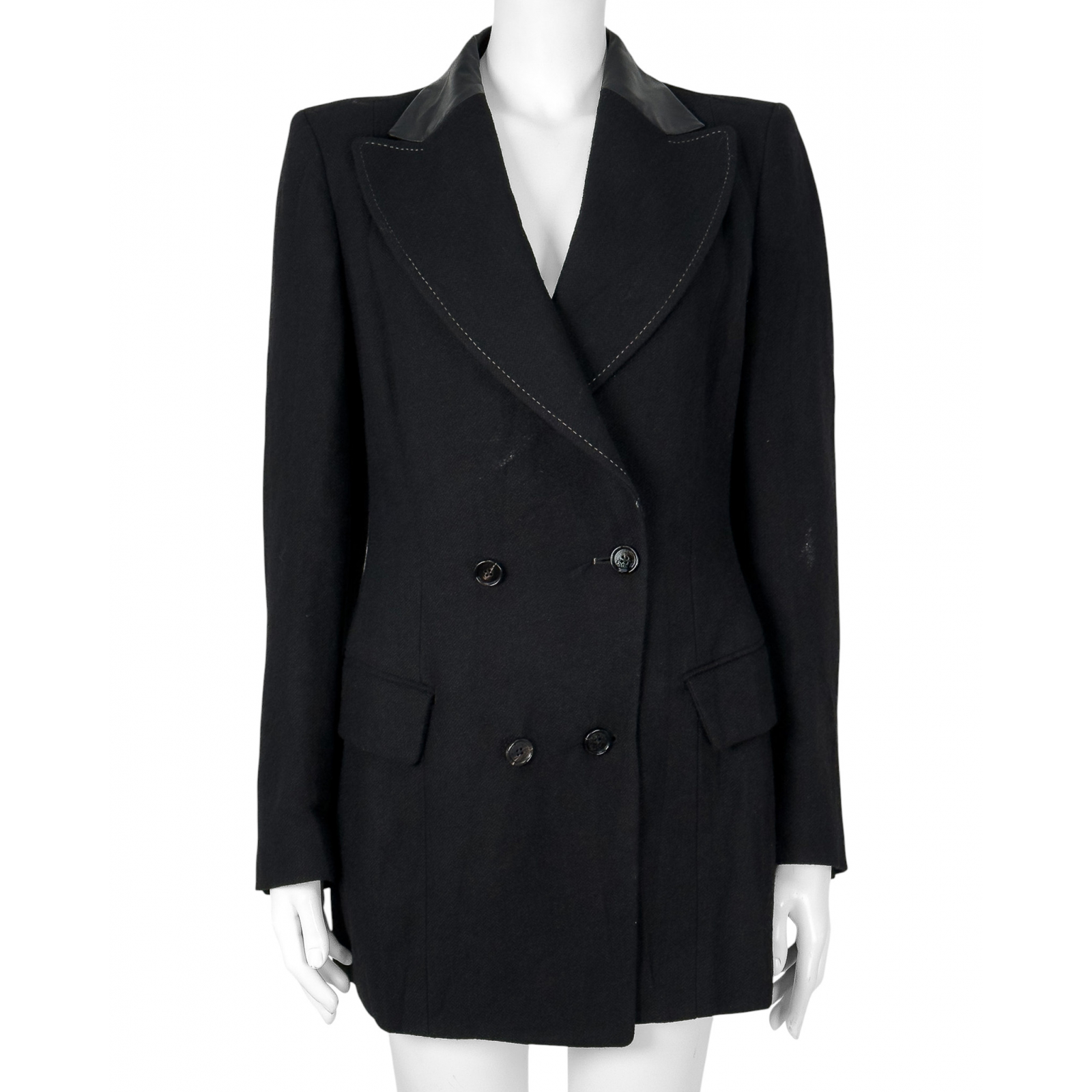 Lniano-wełniana marynarka High