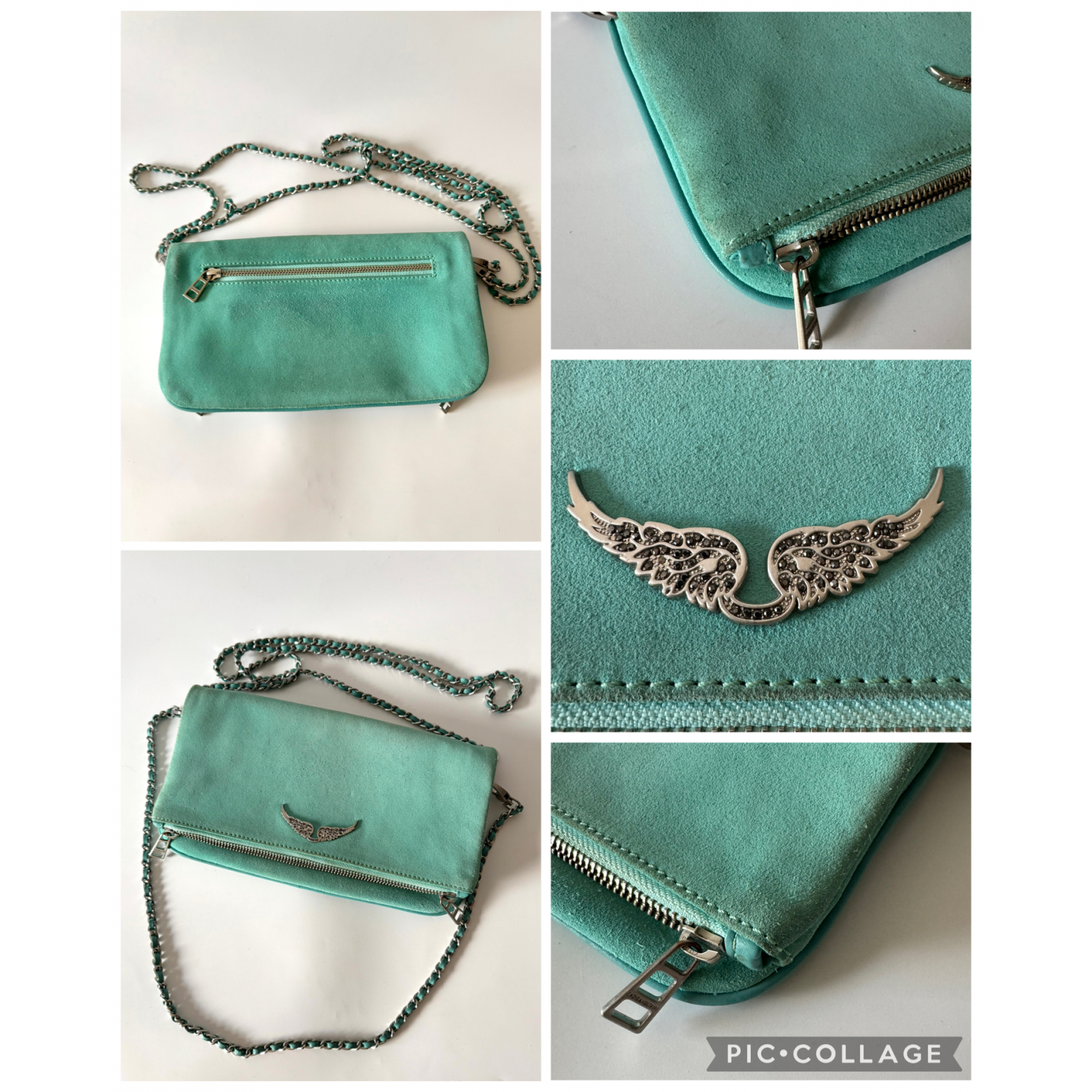 ZADIG & VOLTAIRE Rock Suede Clutch – torebka