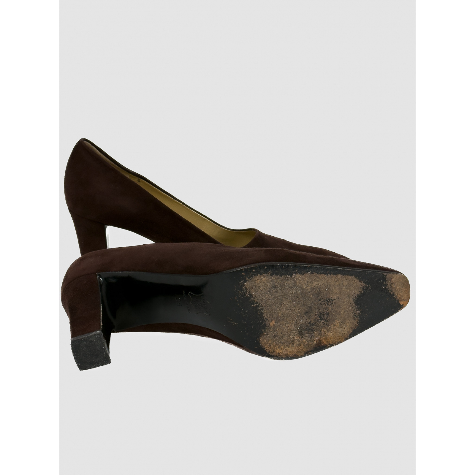 Zamszowe buty na obcasie Yves Saint Laurent