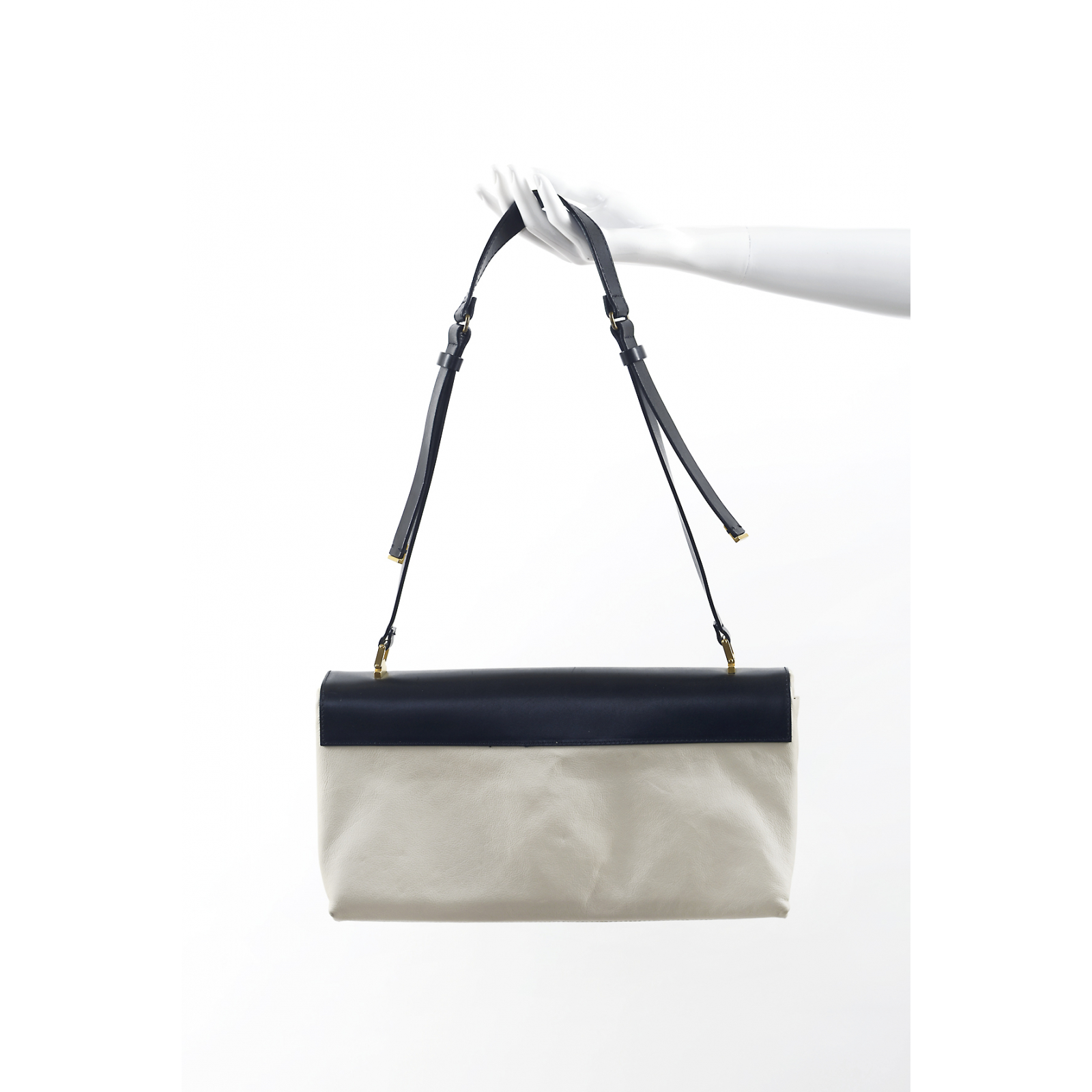 Lanvin torebka biało czarna