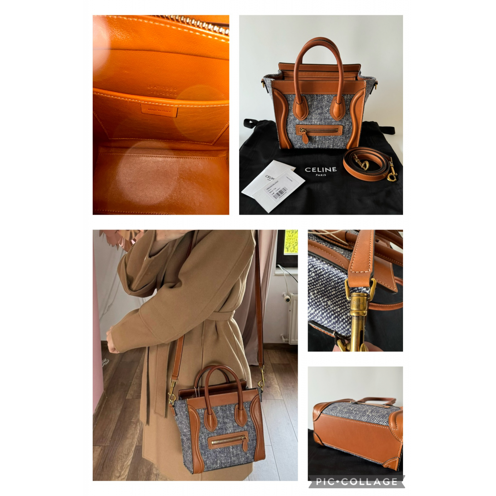 CELINE Nano Luggage Denim Tote - torebka