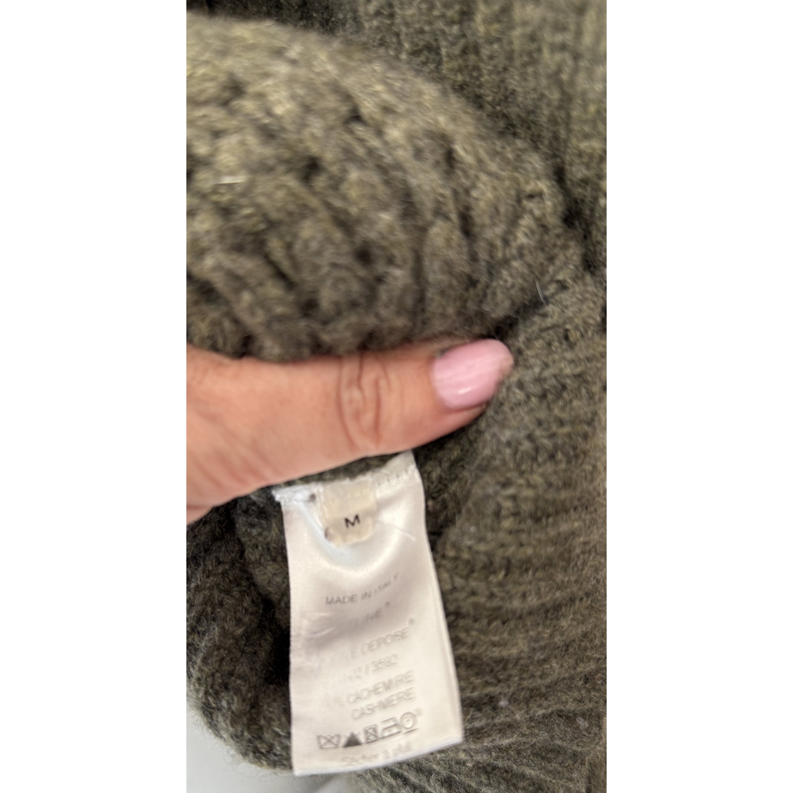 Celine sukienka khaki cashmere