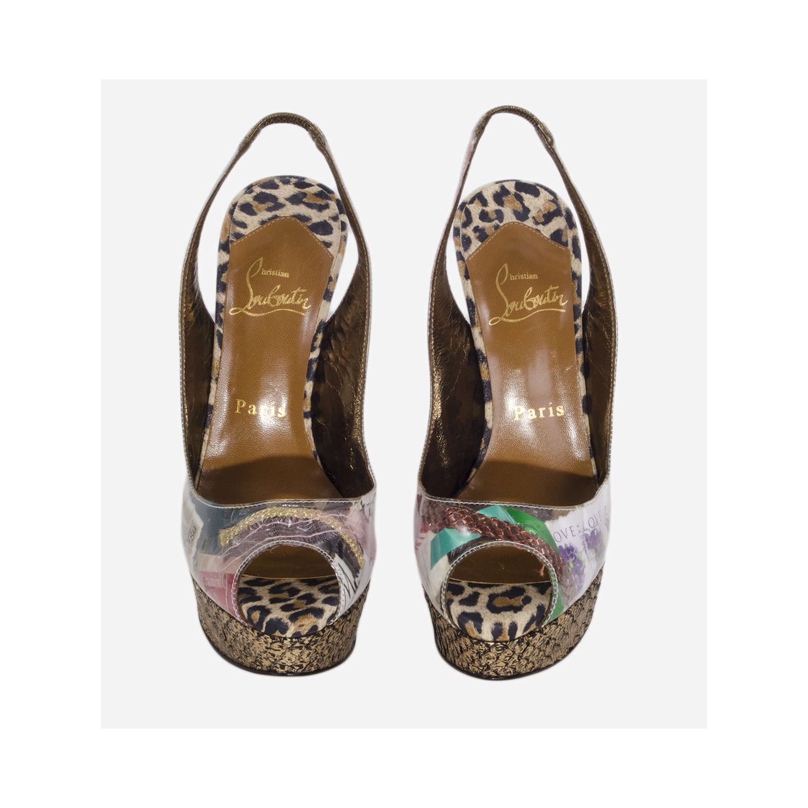 Louboutin z obcasem w pantere