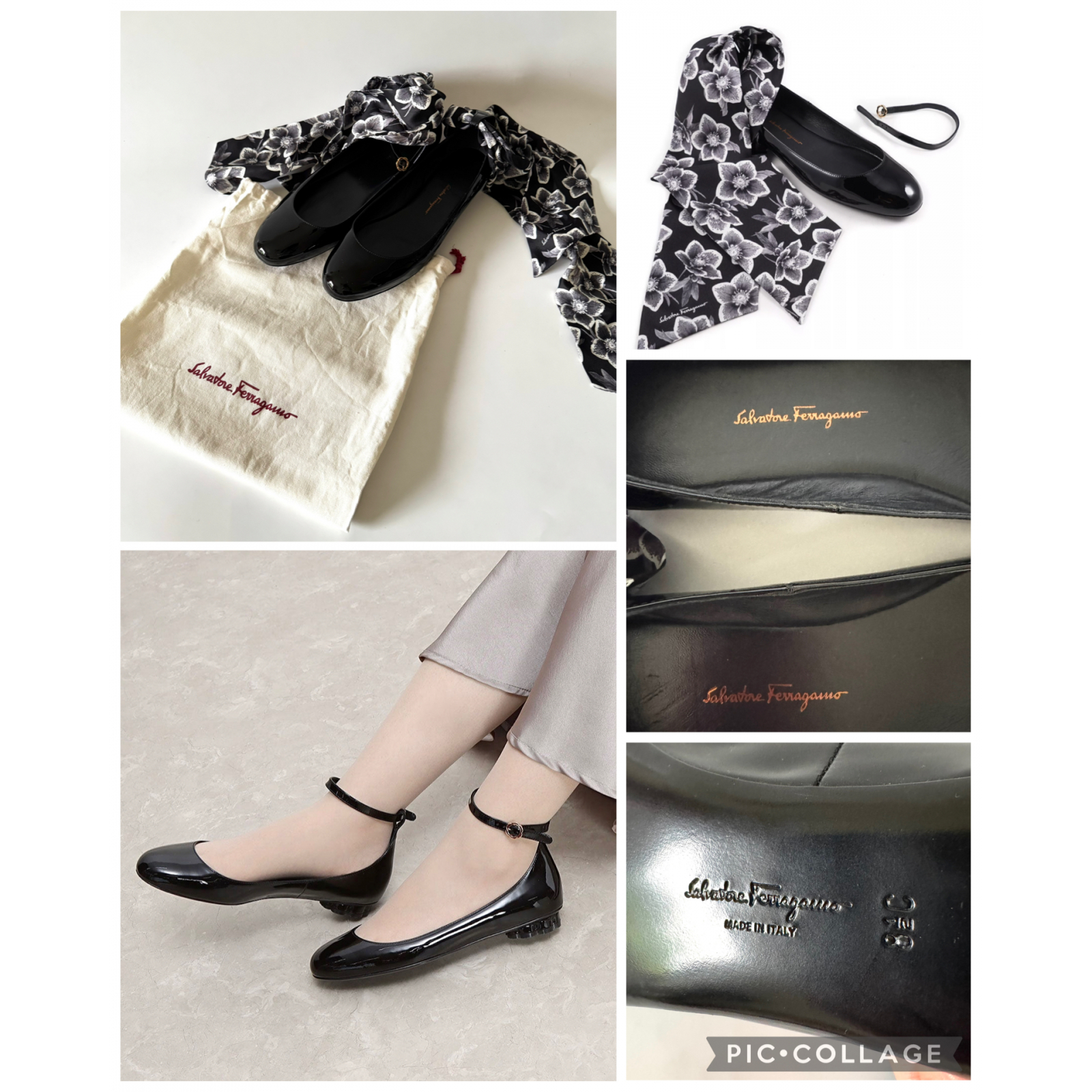 SALVATORE FERRAGAMO Cefalu Ballet Flats - baleriny z twilly