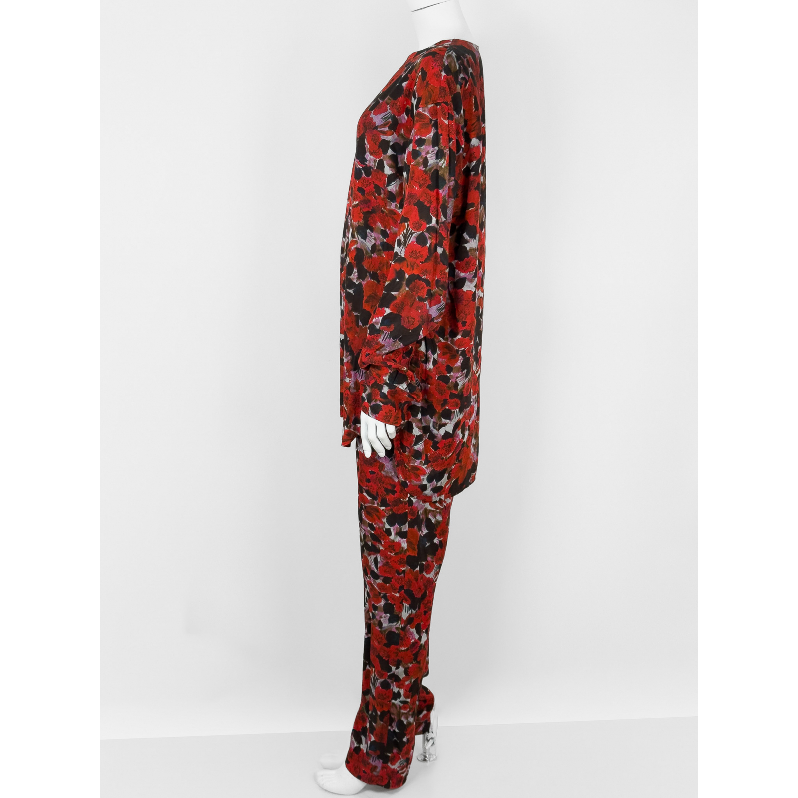 Komplet z wiskozy: bluzka + spodnie