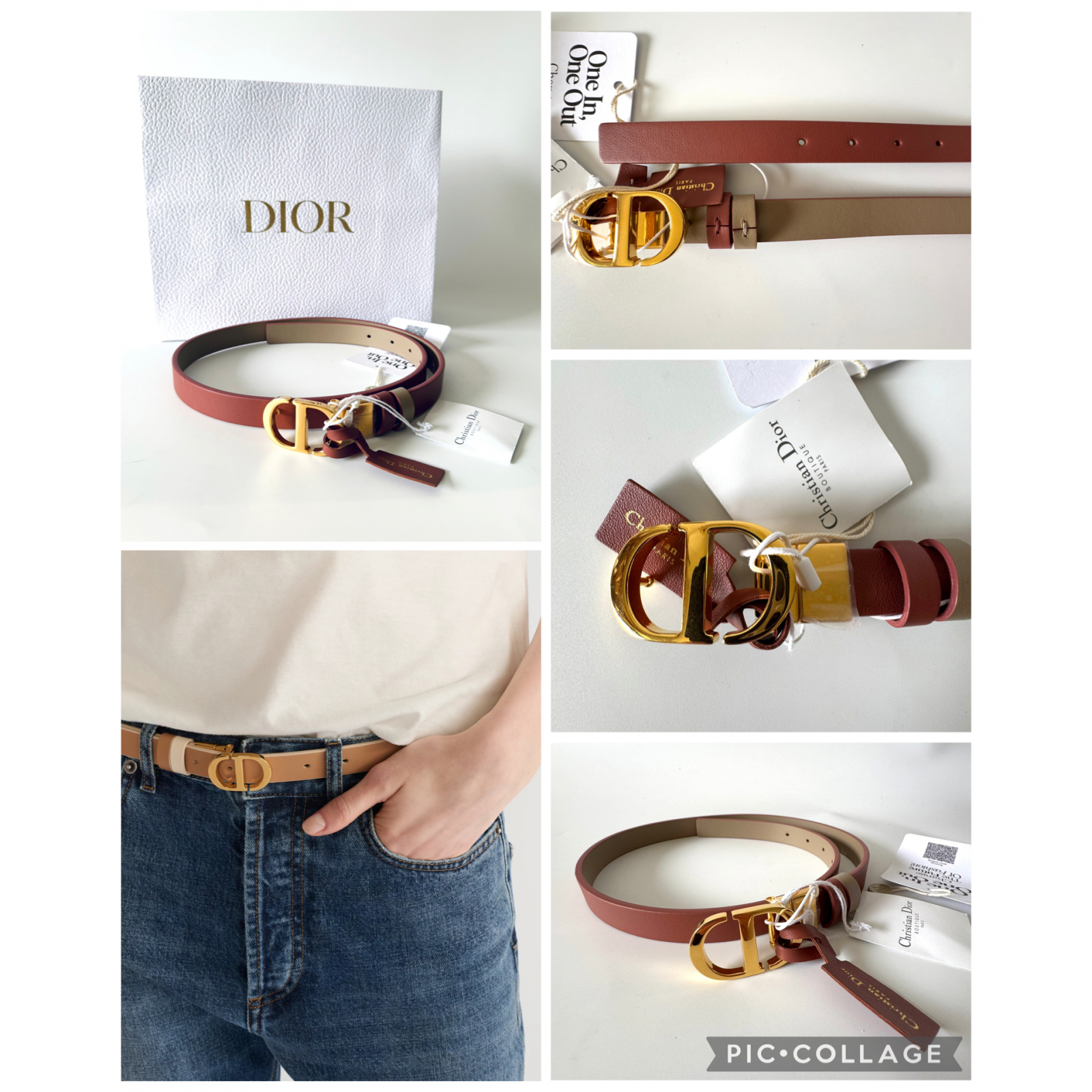 DIOR 30 Montaigne Reversible Belt - pasek dwustronny 75