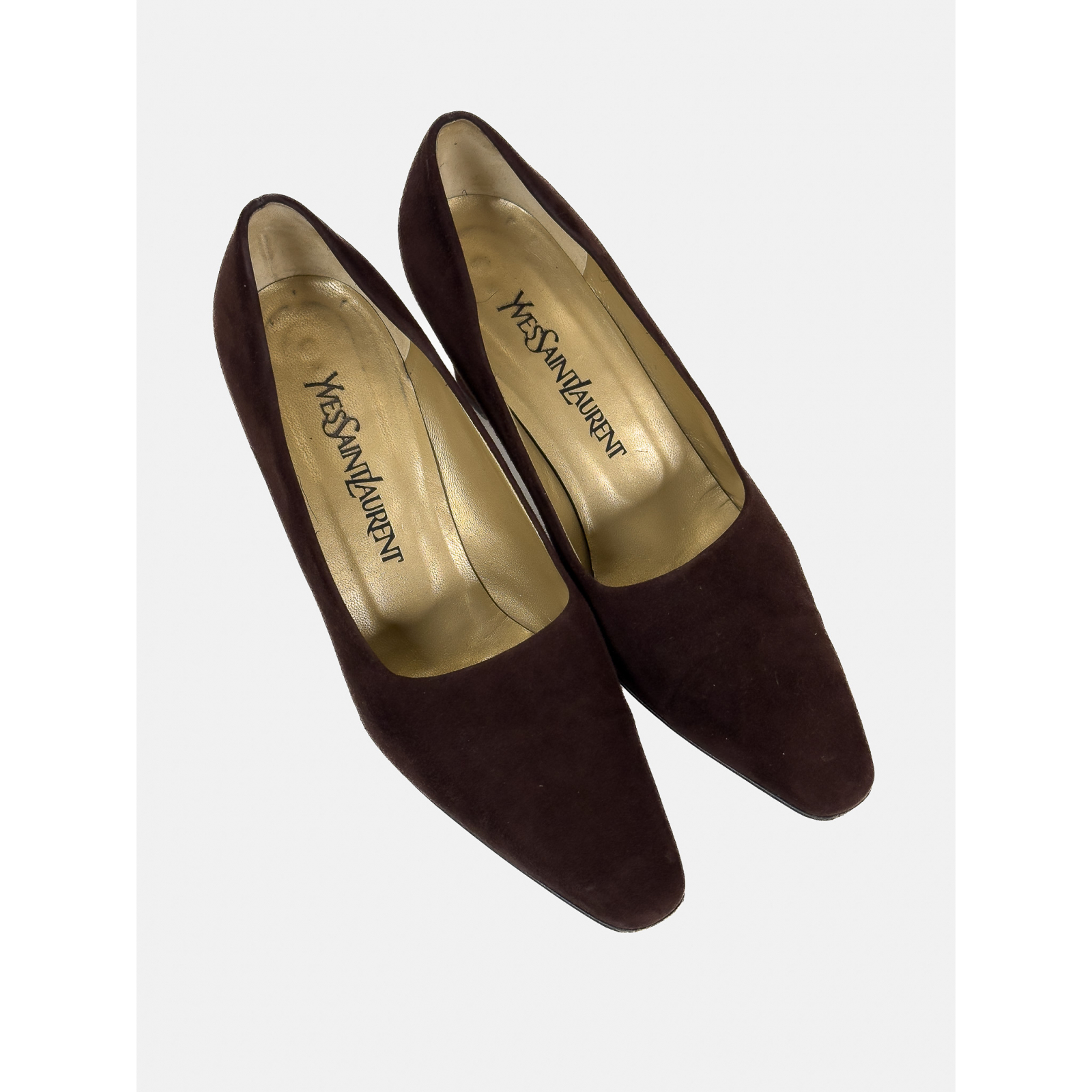 Zamszowe buty na obcasie Yves Saint Laurent