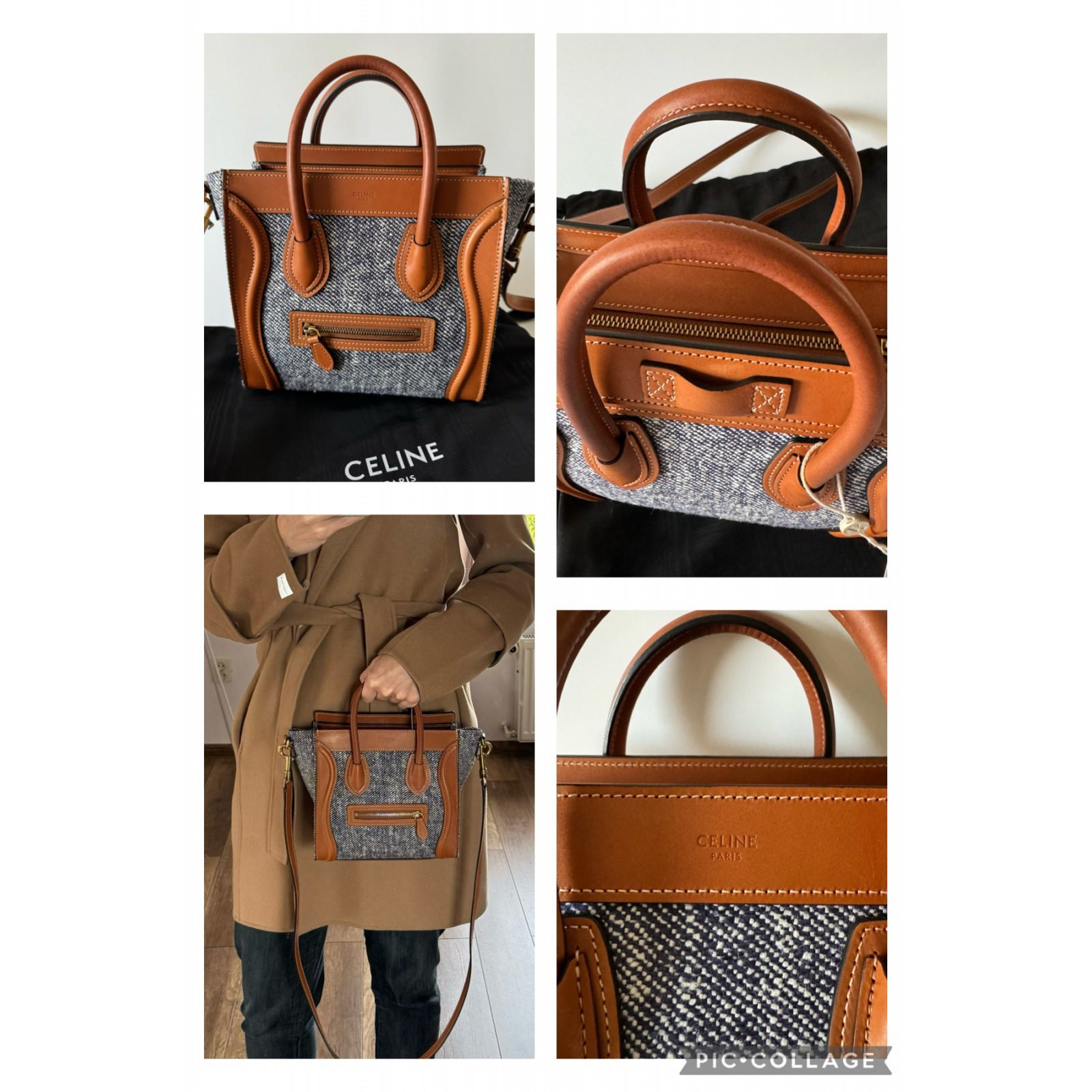 CELINE Nano Luggage Denim Tote - torebka