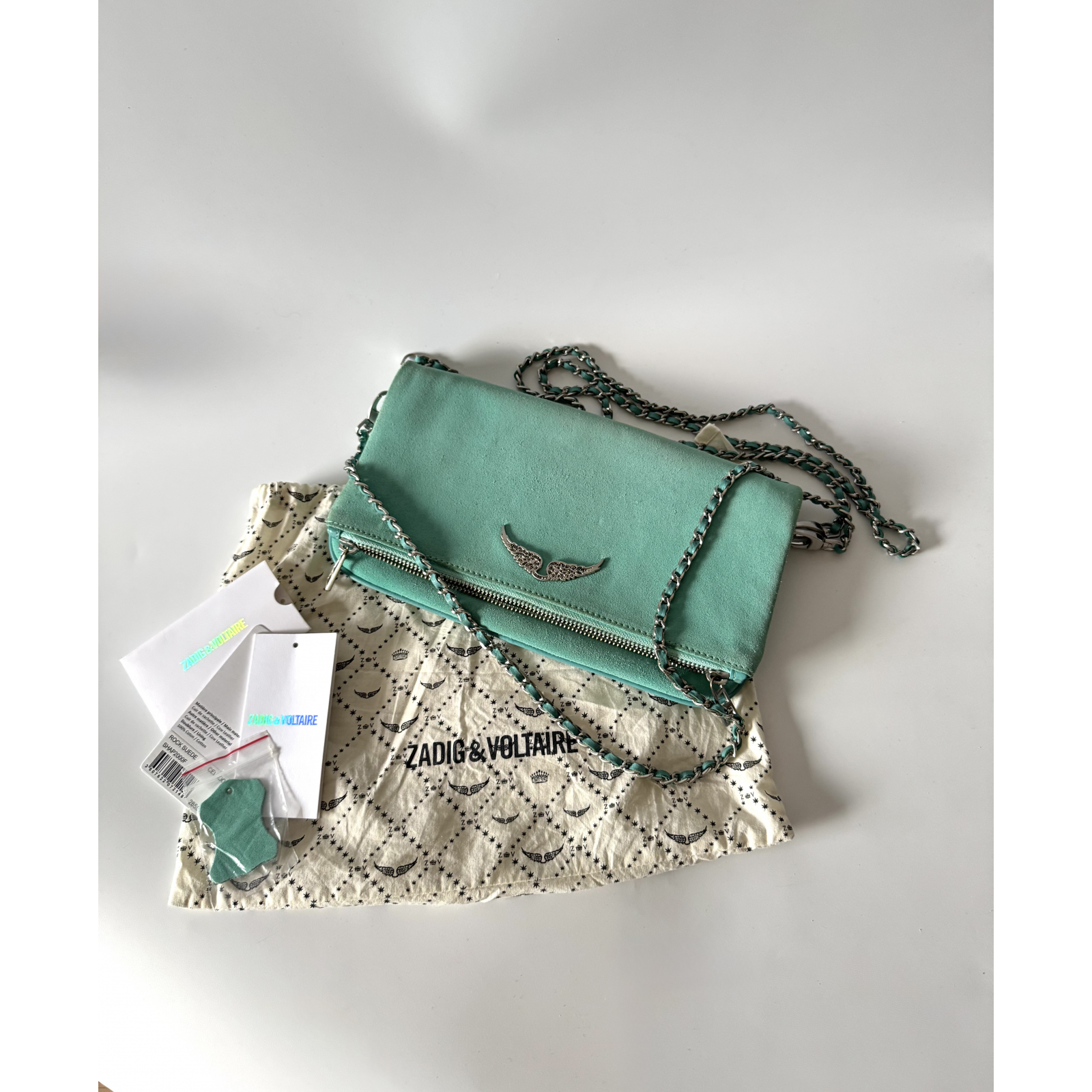 ZADIG & VOLTAIRE Rock Suede Clutch – torebka