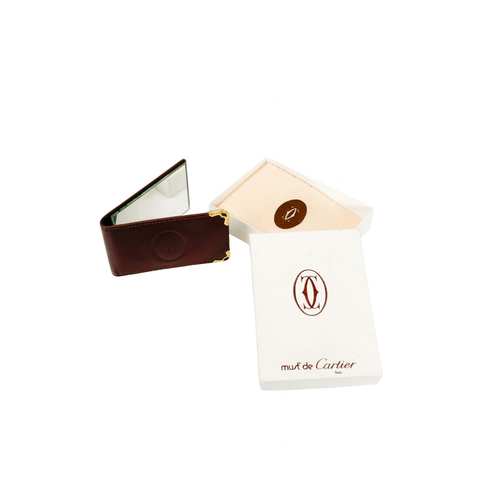 Lusterko w skórzanym etui