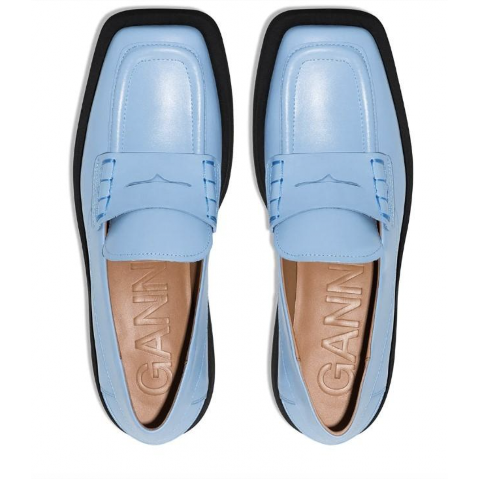 Ganni nowe błękitne buty