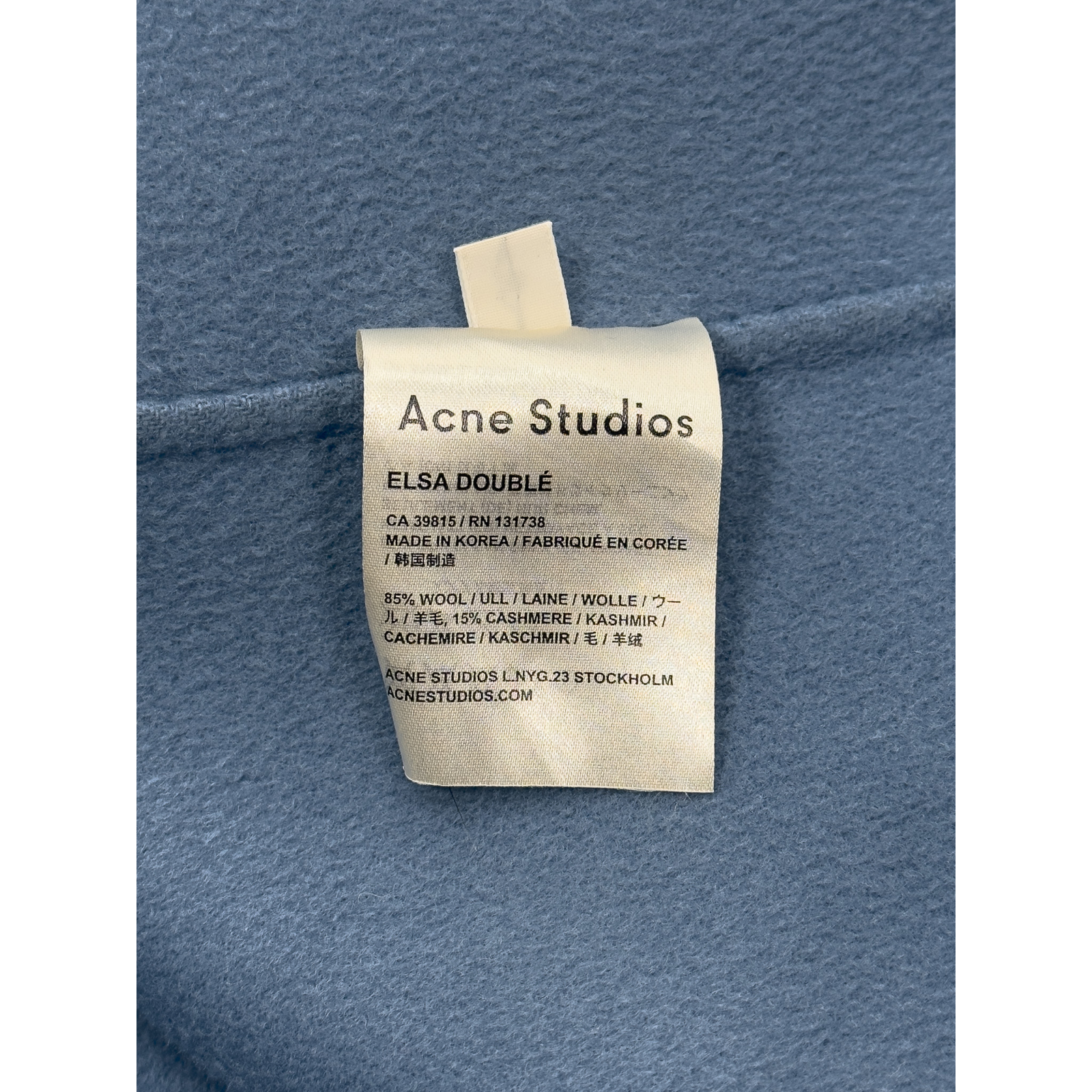 Wełniano-kaszmirowy płaszcz Acne Studios