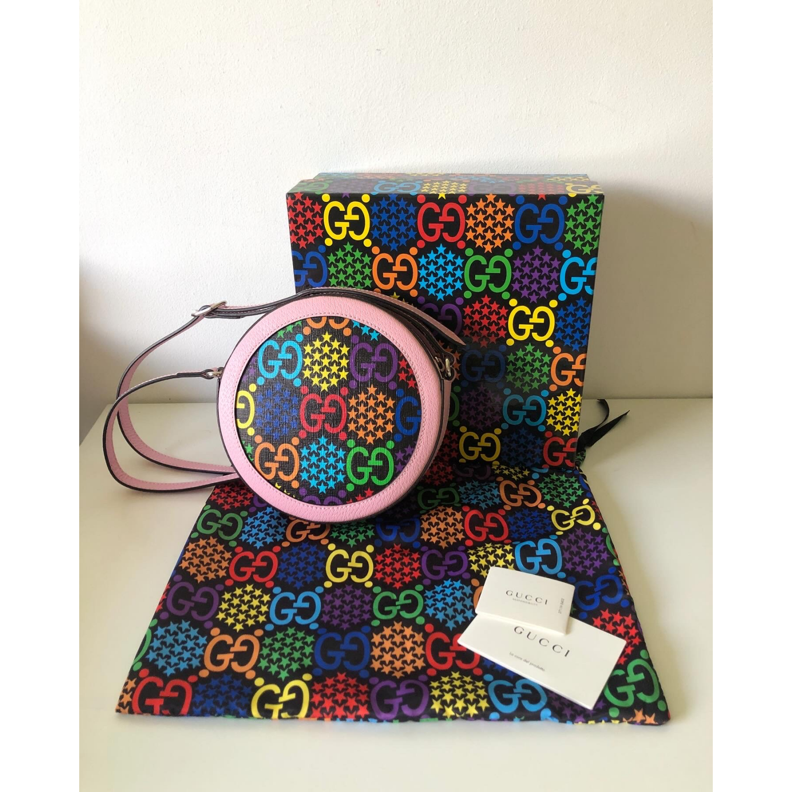 GUCCI Psychedelic Round Crossbody Bag - torebka