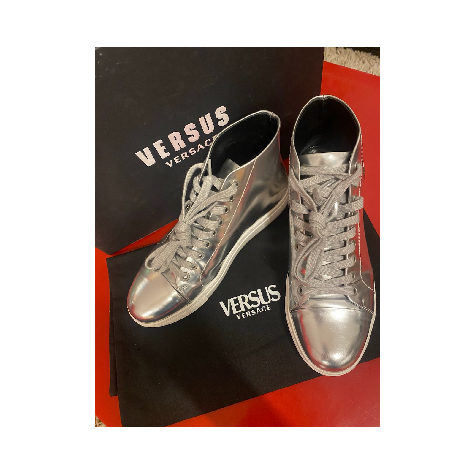 VERSACE VERSUS High Top Lion Head Sneaker