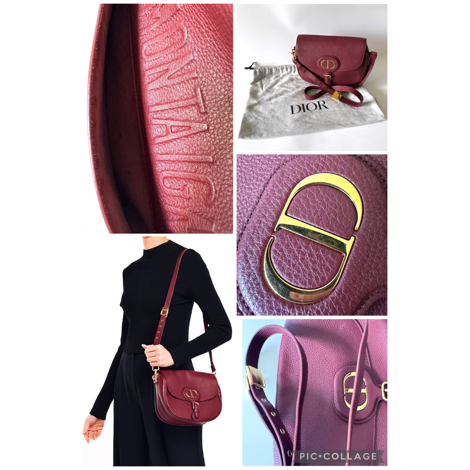 DIOR Bobby Large Leather Hobo Bag - torebka