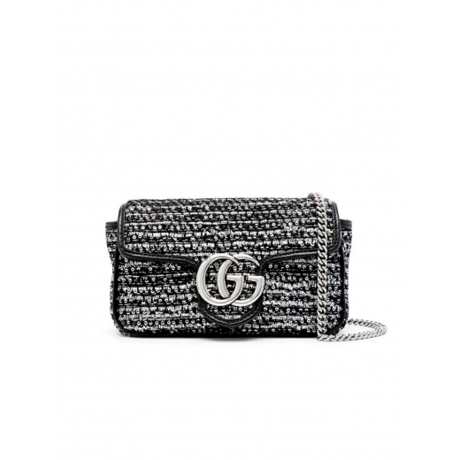 GUCCI GG Marmont Embroidered Super Mini Shoulder Bag - torebka