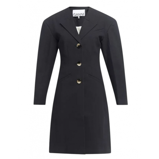 Ganni nowy czarny płaszcz