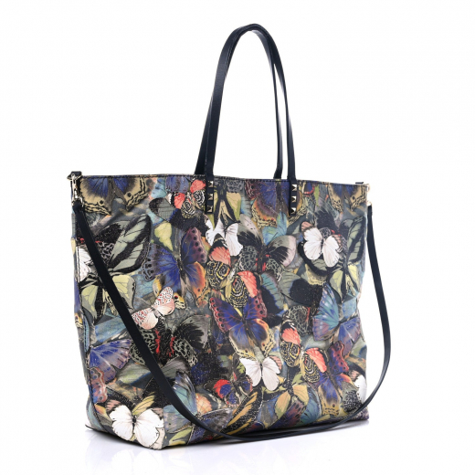VALENTINO GARAVANI Rockstud Camouflage Butterfly Tote Bag - torebka