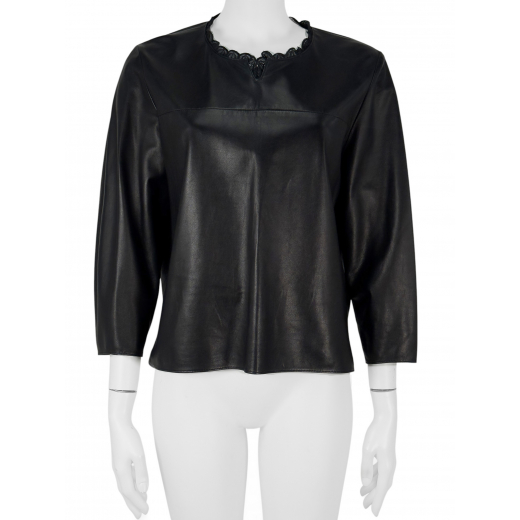 Skórzana bluzka